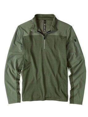 Ten Thousand Running Tactical 1/4-Zip Performance Pullover - OD Green - Medium